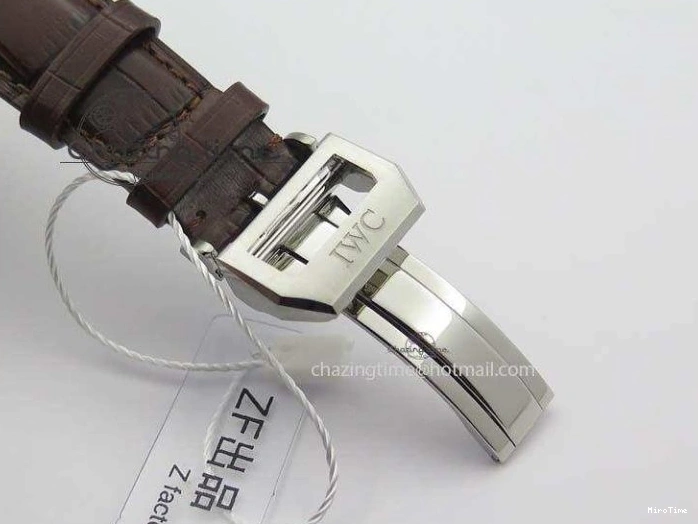 MIROTIME 0719 Supportive Portuguese Chrono IW371431 ZF 1:1 Best Edition Gray Dial On Brown Leather Strap A79350 (Slim Movement) 7261
